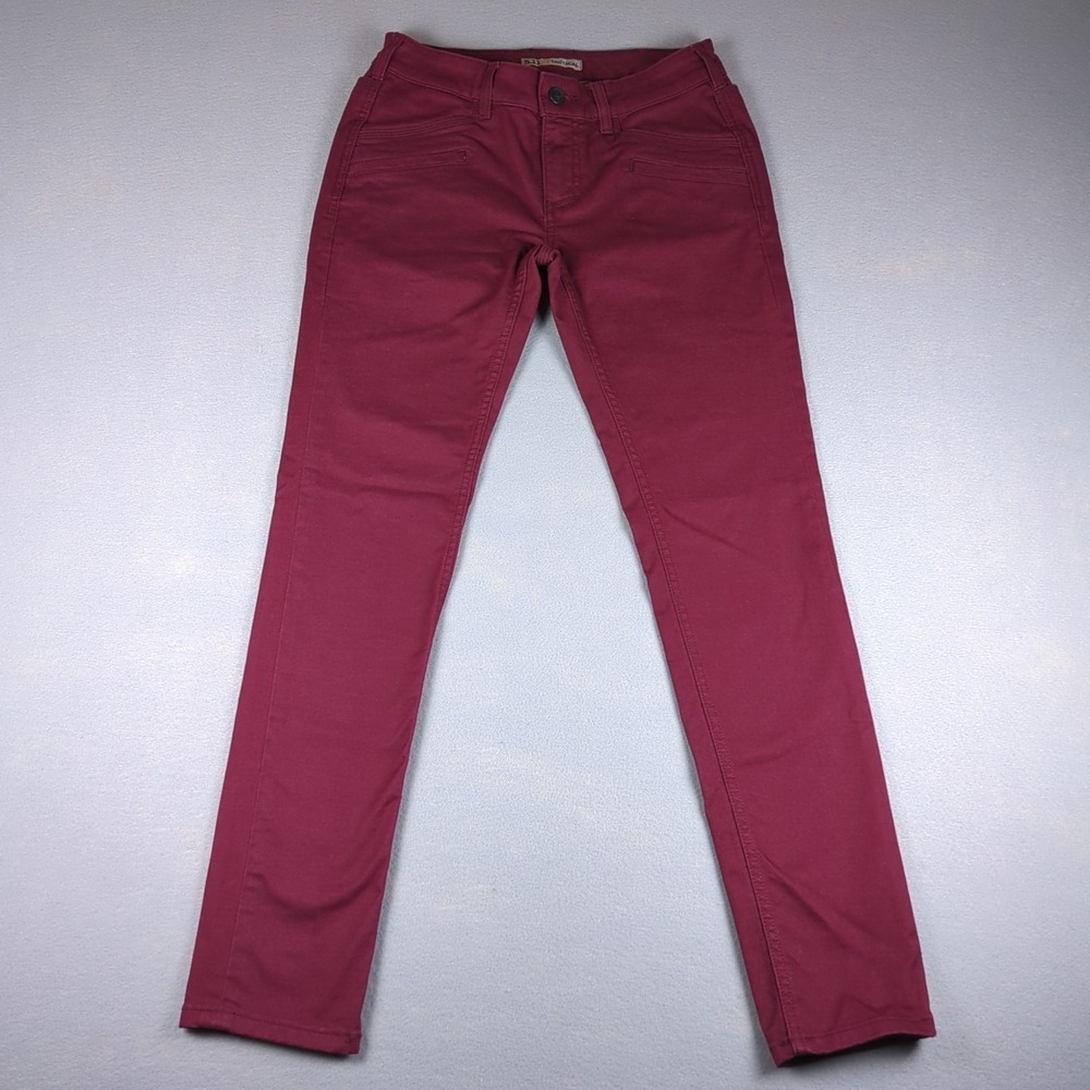 5.11 Tactical Wyldcat Pant Jeans Womens 2 Red Maroon Side Hip Pockets Straight